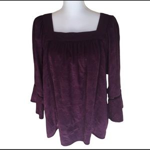 Time And Tru Purple/Plum Long Sleeved Top